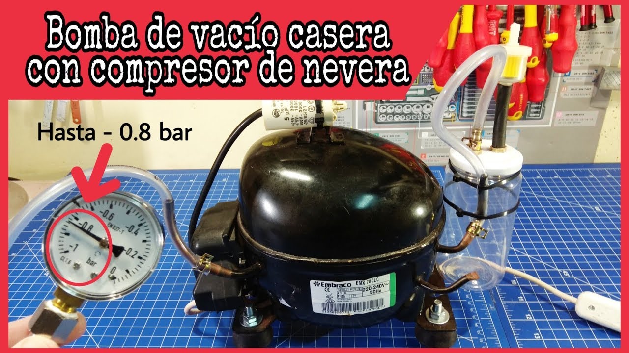 CÓMO HACER UNA BOMBA DE VACÍO CON UN COMPRESOR DE FRIGORÍFICO