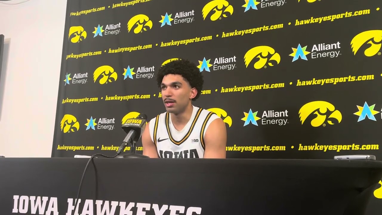Kael Combs reacts to Iowa basketball&rsquo;s 81-62 win over Xavier