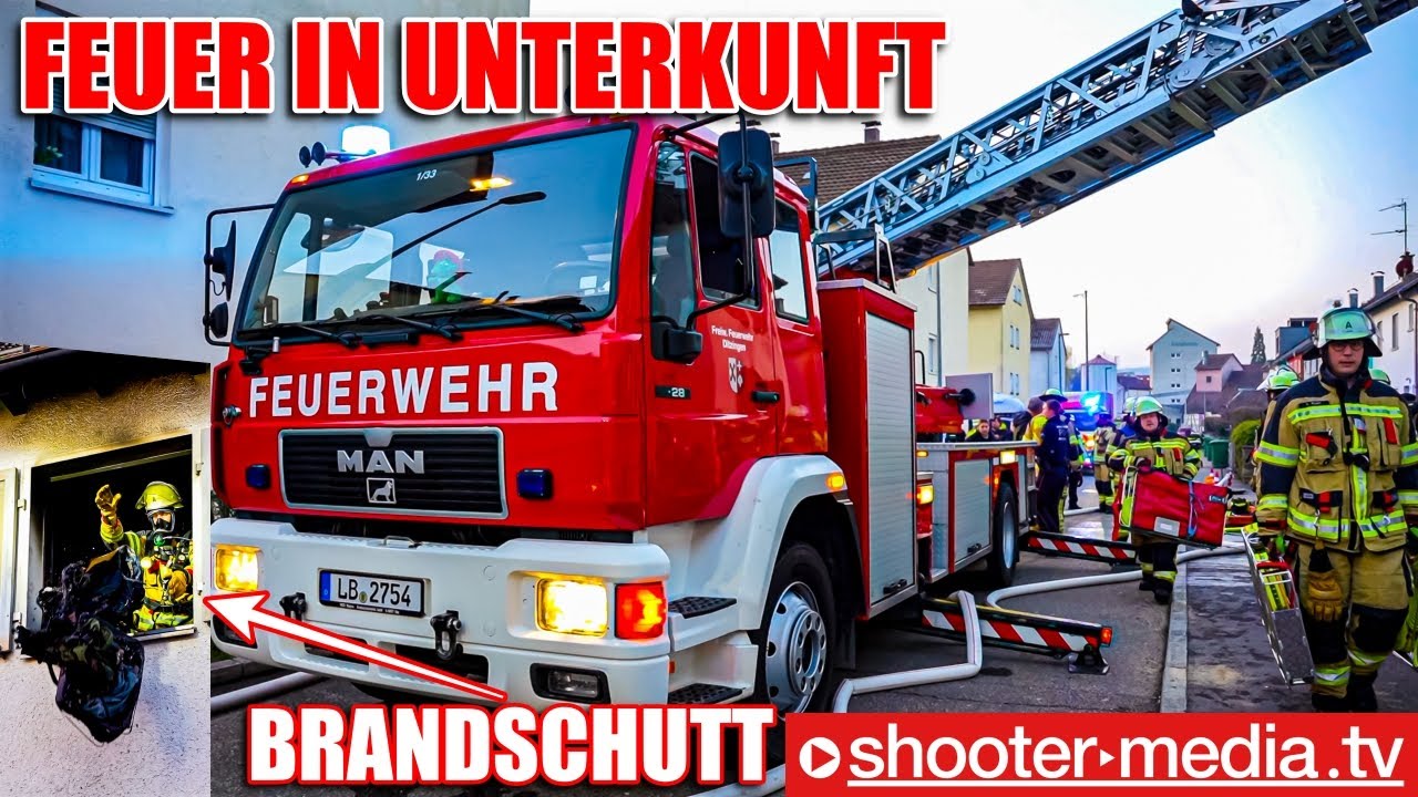 🔥  FEUER in STÄDTISCHER UNTERKUNFT  🔥 | 🚒  Löscharbeiten & ausräumen des Brandschutt  🚒