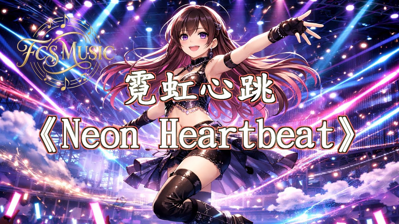 FCS —《霓虹心跳》《Neon Heartbeat》電音流行歌曲『電光下，我們舞動整個夜』 （Lyrics動態歌詞）  電音 × 舞台 × 電流 × 氛圍 × 夜店 × 心跳 × 燃燒