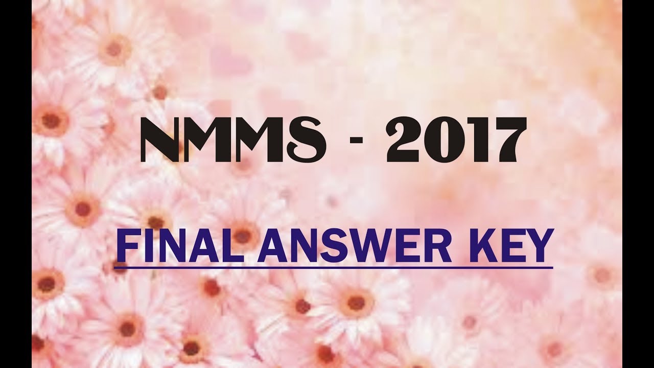Nmms 2017 Answers key