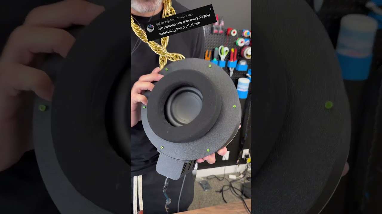 Bass test of the wearable subwoofer I made.