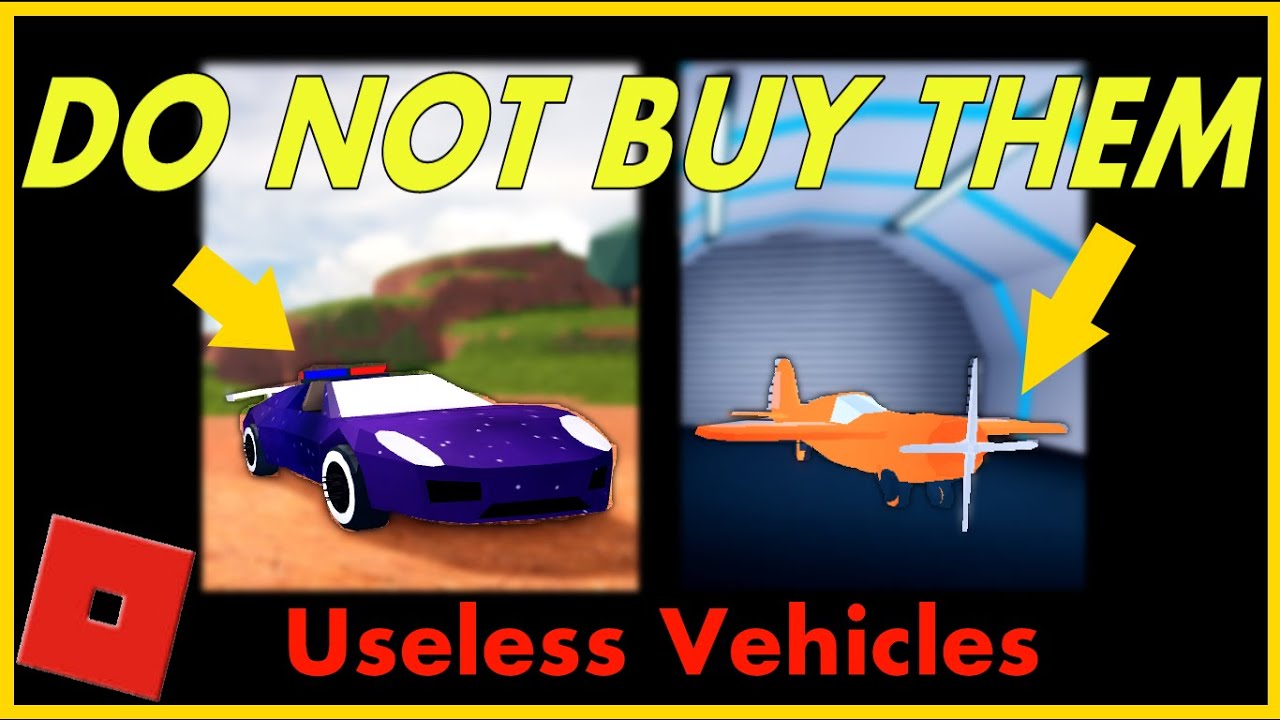 Top 10 Useless Vehicles in Jailbreak