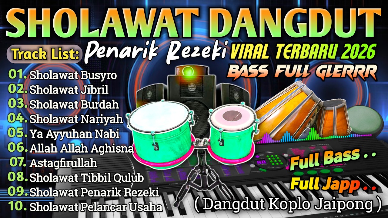 SHOLAWAT TERBARU 2026 SHOLAWAT JIBRIL PENARIK REZEKI DAHSYAT, BUSYRO, NARIYAH, SHOLAWAT NABI MERDU