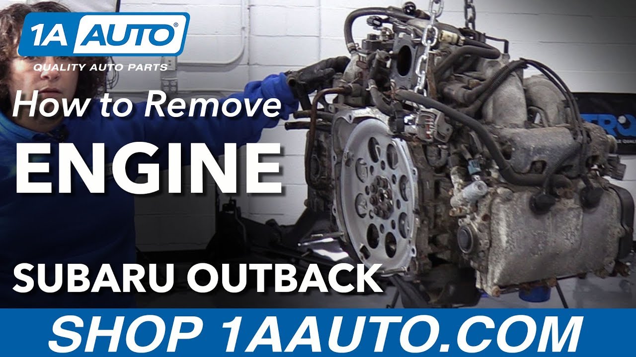 Как снять двигатель 2.5L Subaru Outback 04-09