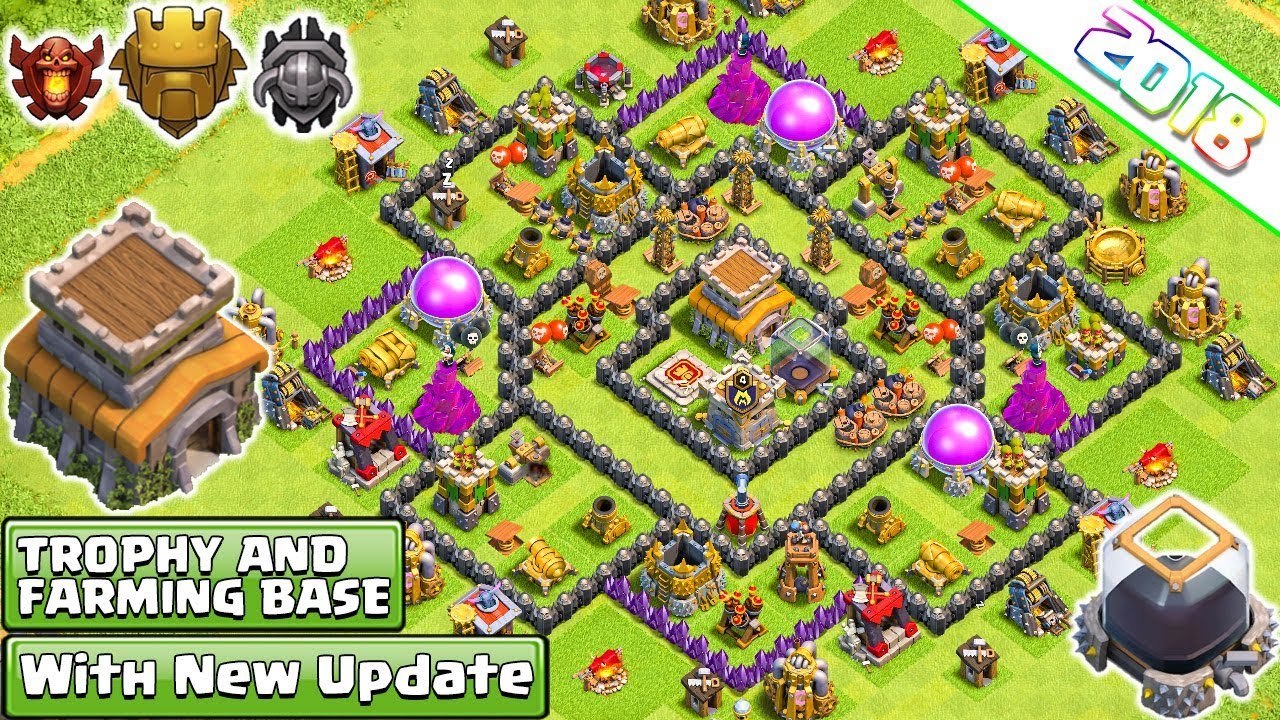 BEST! Town Hall 8 TH8 TROPHY Base and Farming Base 2018 With New Update!! TH8 Base - Clash of Clans