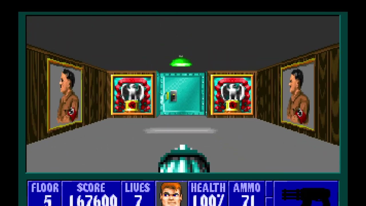 Wolf 3d, nivel 5! Mais um nivel dess jogo clássico.