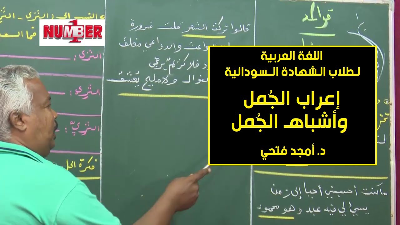 اللغة العربية | إعراب الجُمل وأشباهـ الجُمل | د. أمجد فتحي | حصص الشهادة السودانية
