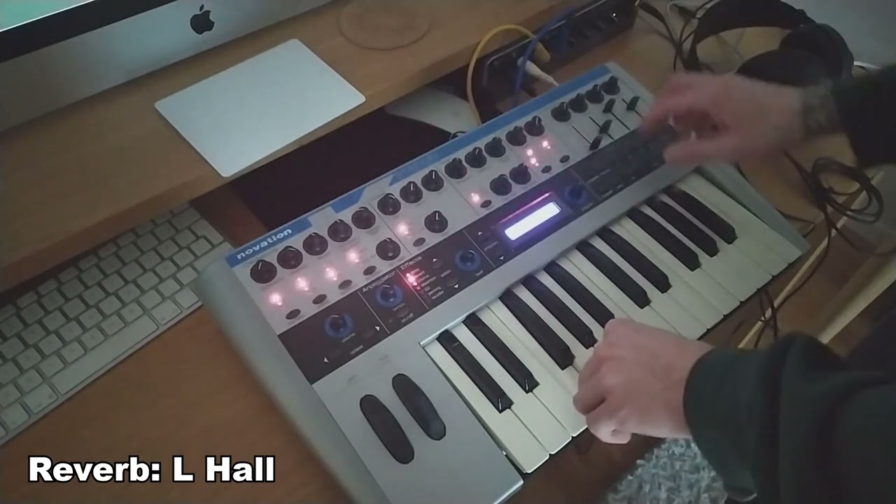 Novation K-Station filter and reverb demo