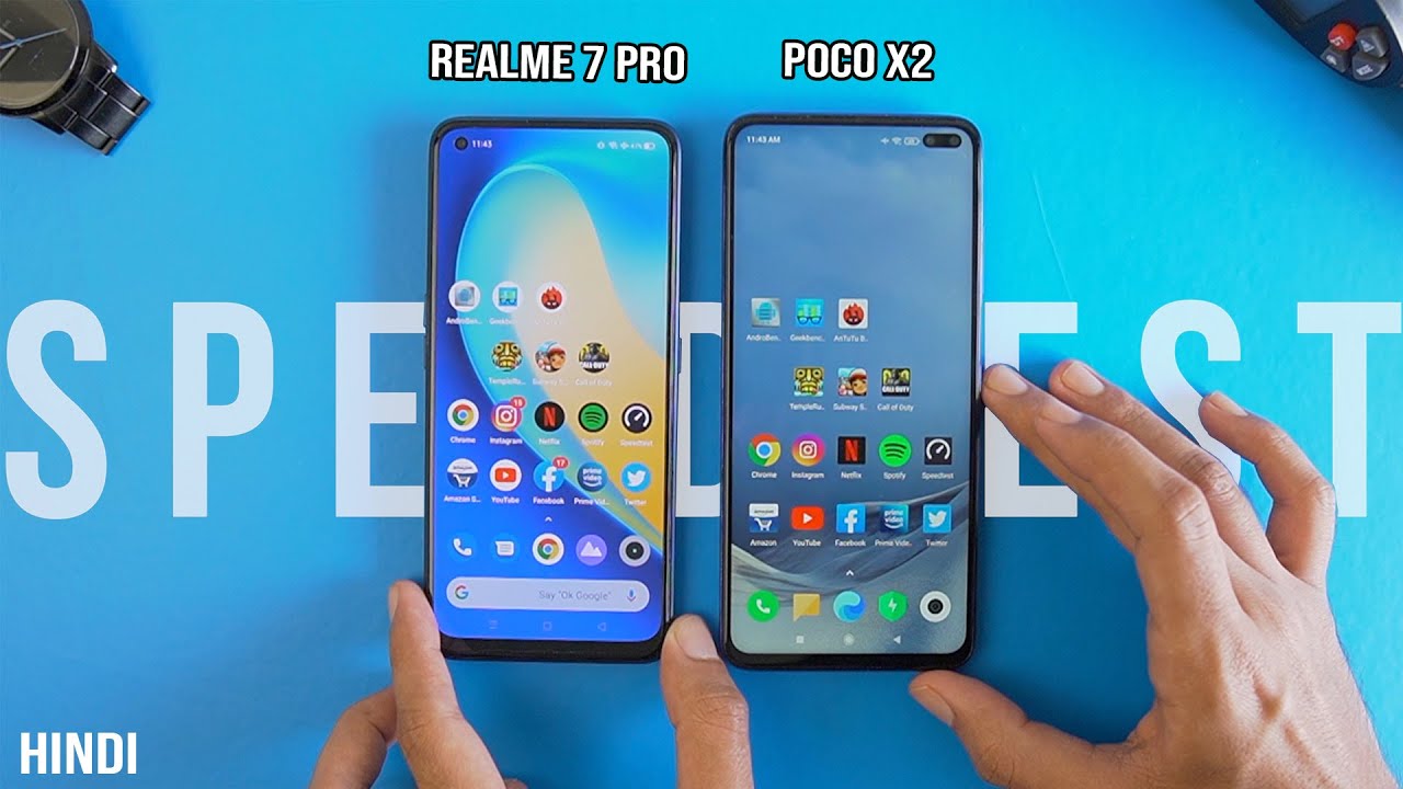 Realme 7 Pro vs Poco X2 SPEEDTEST COMPARISON🔥 Snapdragon 720G vs 730G