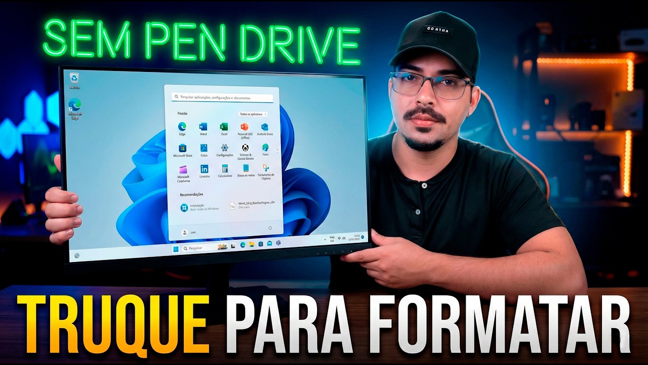 ERA SÓ ISSO? 😱 Como INSTALAR WINDOWS 11 SEM PEN DRIVE e SEM PROGRAMAS!