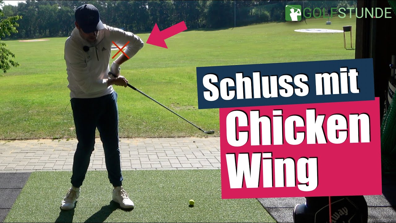 Chicken Wing vermeiden – Gestreckte Arme im Golfschwung