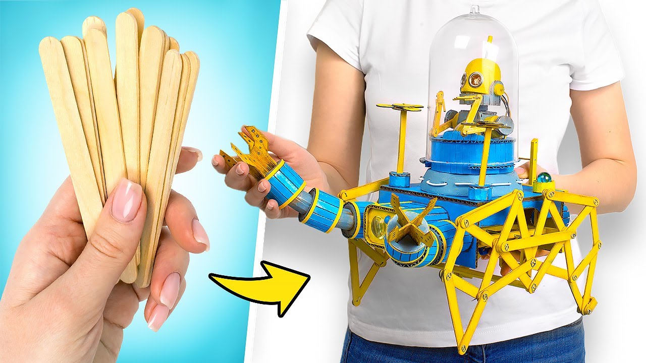 Costruiamo Un Incredibile Robot Con Cartone e Bastoncini!