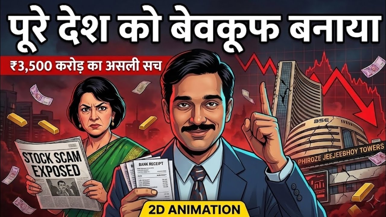 Harshad Mehta Scam 1992 | India's Biggest Financial Collapse | 2D Animation