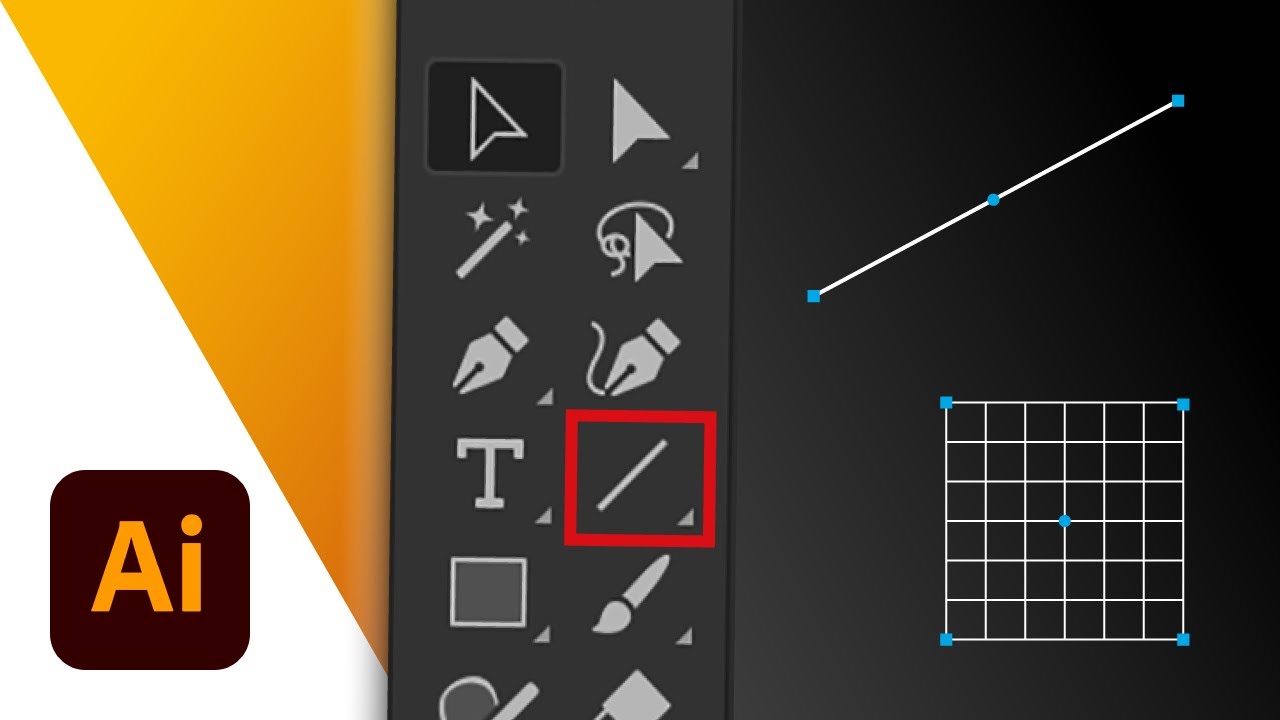 Adobe Illustrator - Strumenti Linea e Griglia