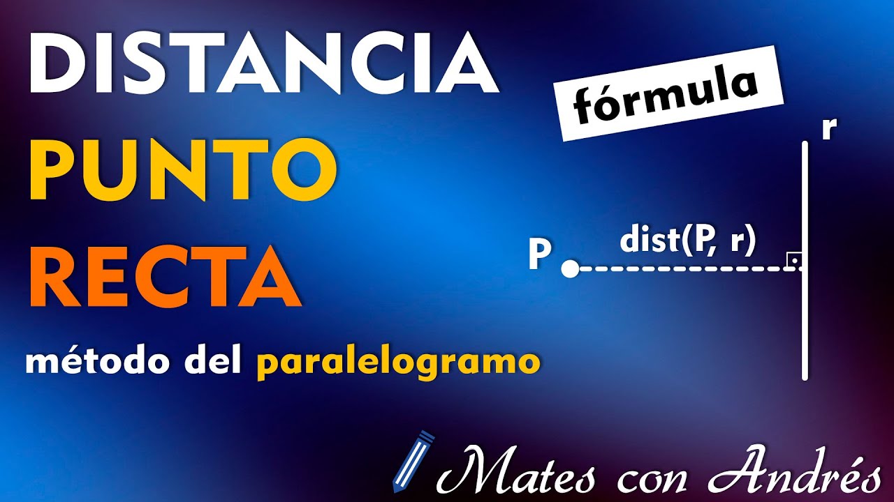 DISTANCIA PUNTO RECTA en el espacio (f&oacute;rmula) | Geometr&iacute;a 2&ordm; de bachillerato