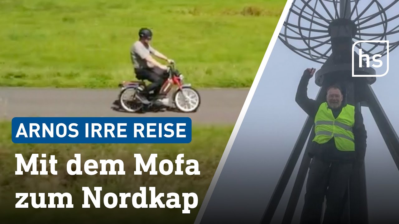 Von Breitenbach nach Norwegen: Arno Hagedorn war mit dem Mofa am Nordkap | hessenschau