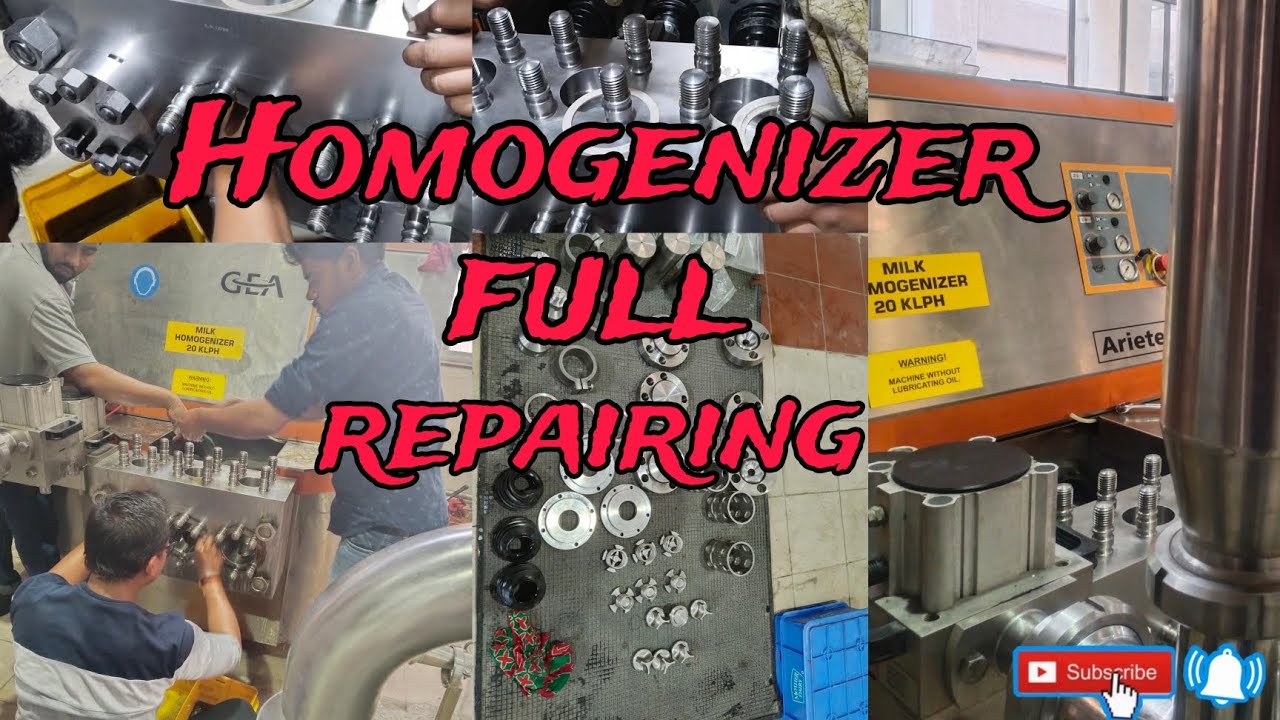 milk Homogenizer full repairing machine GEA #youtubevideos
