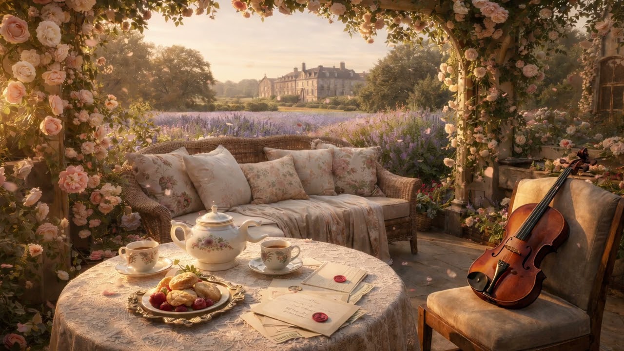 Spring Garden Tea Time at an English Manor 🌸☕ | Classical Music & Peaceful Countryside Ambience