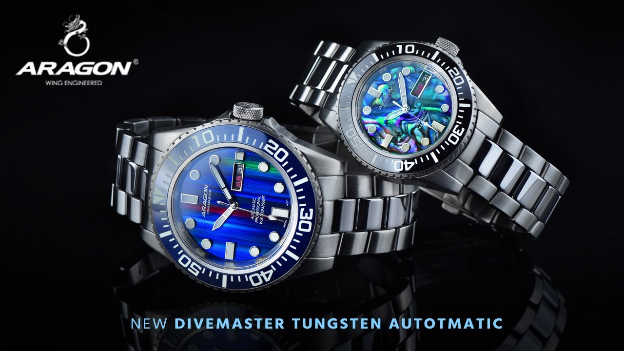ARAGON® NEW Divemaster Tungsten NH36 Automatic