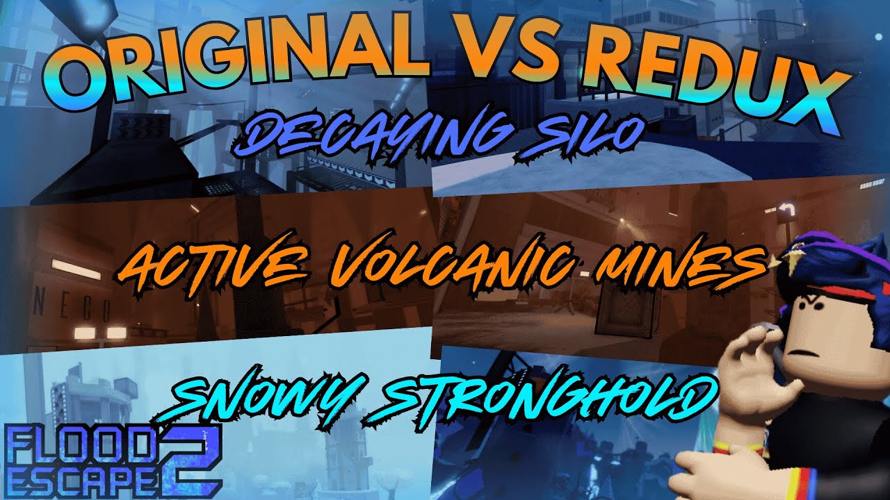Original vs Redux Crazy Maps! - Flood Escape 2 V65 Update.