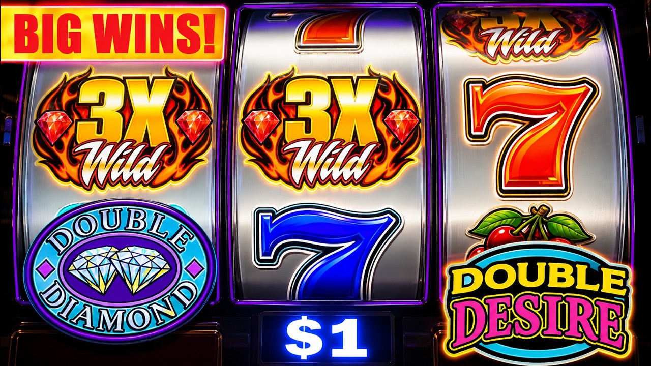 Double Diamond was hot! Triple Double Gems + Double Wild Cherry + Double Desire slots! Nice wins!