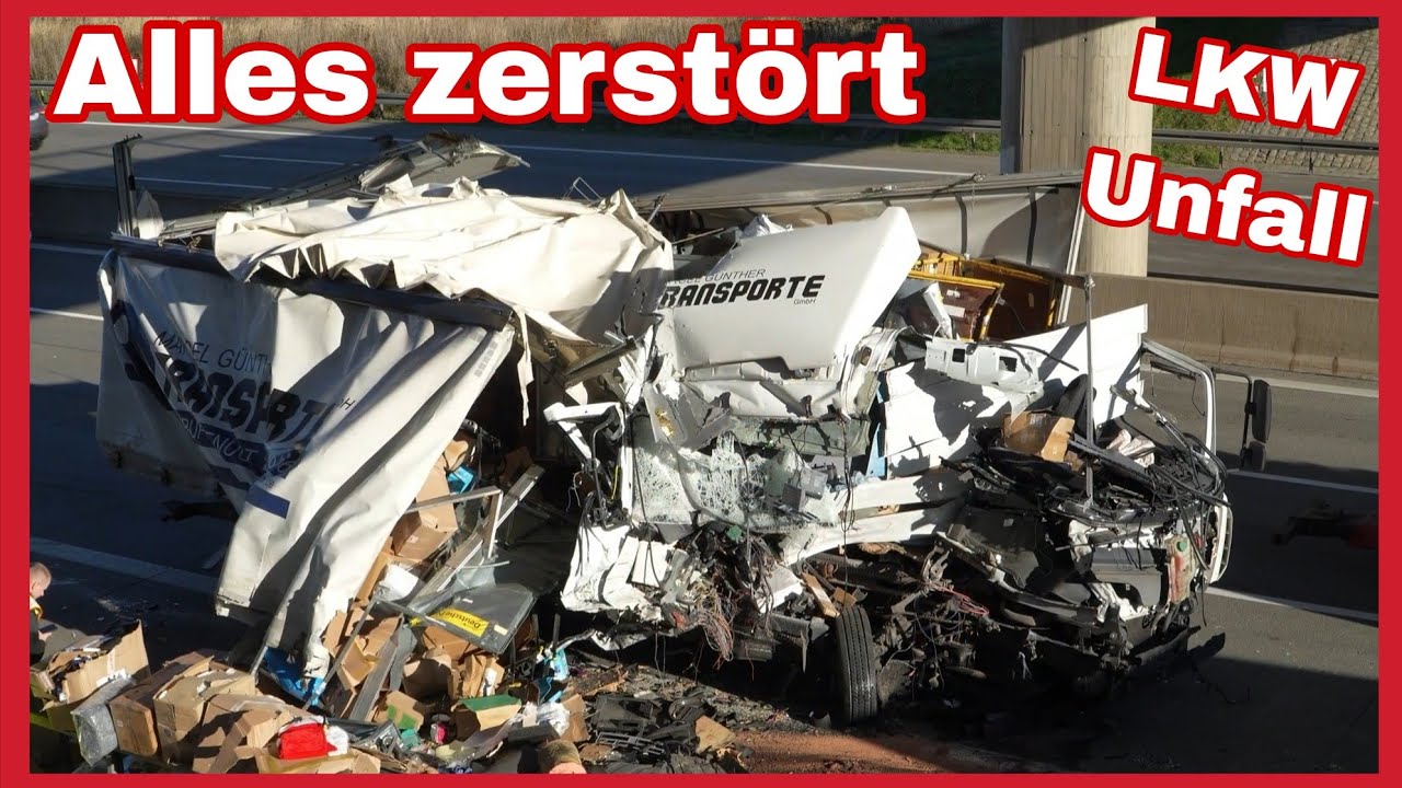⚠️LKW TOTAL ZERRISSEN‼️Schwerer Unfall auf A14 in Leipzig❌️&Uuml;berreste werden geborgen⚠️