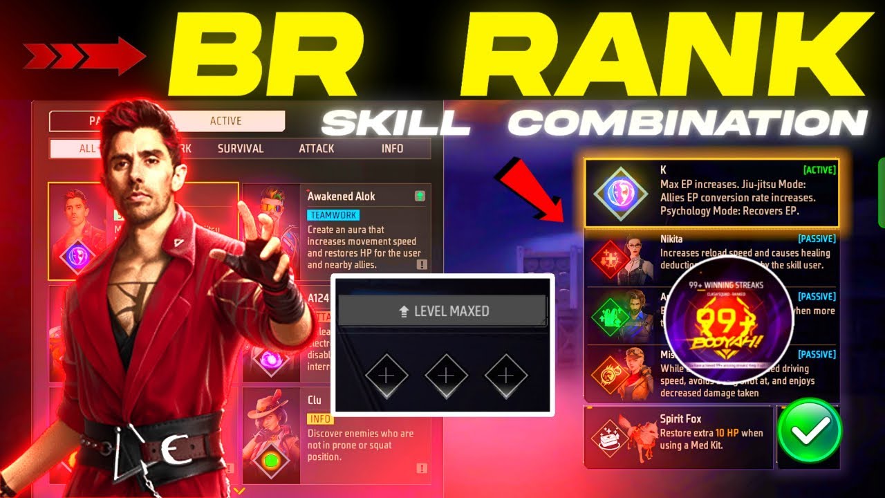 NEW SEASON - BR rank character combination | Best Character character combination in Free Fire