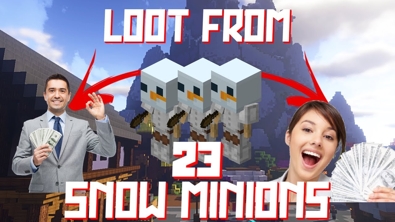 Loot From 23 Tier 11 Snow Minions - Hypixel Skyblock