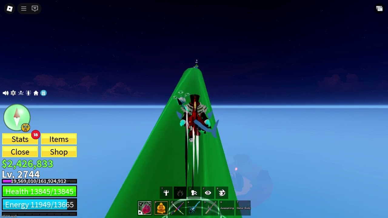 Getting True Triple Katana in blox fruits.