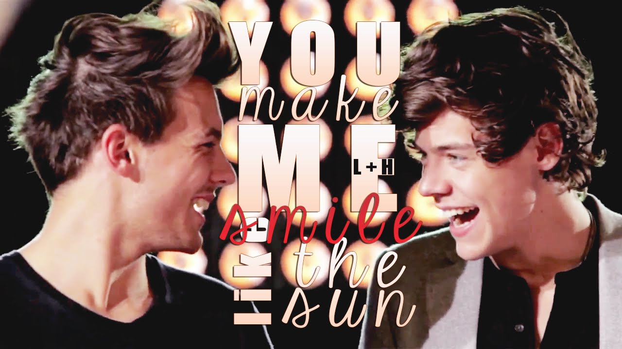 louis+harry | you make me smile like the sun