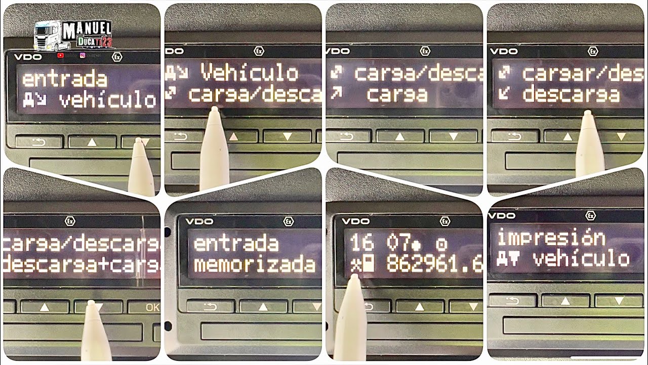 TACÓGRAFO. Cómo seleccionar la Carga y Descarga.