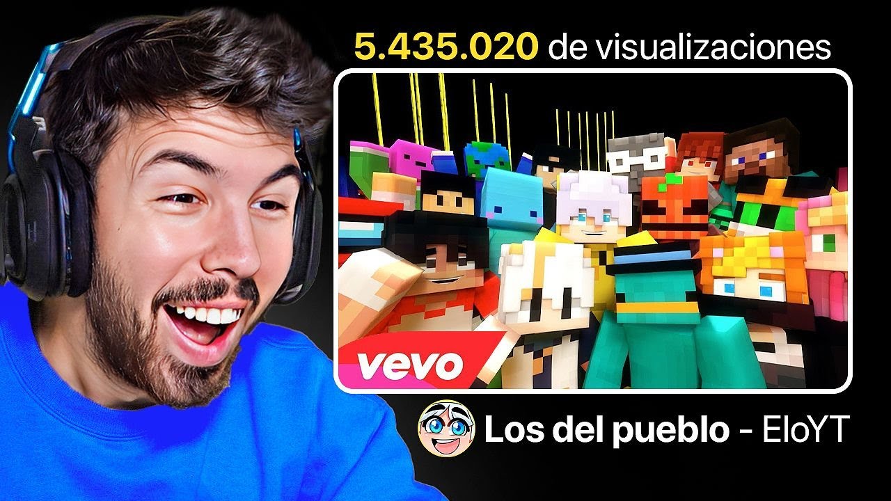 LAS CANCIONES MAS VISTAS de YOUTUBERS FAMOSOS | Willyrex Reacciona a Música de Minecraft!