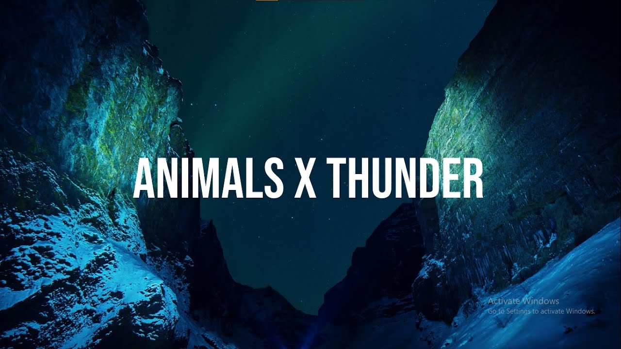 Thunder X Animals (Mashup) | Bass Boosted + Reverb Version.