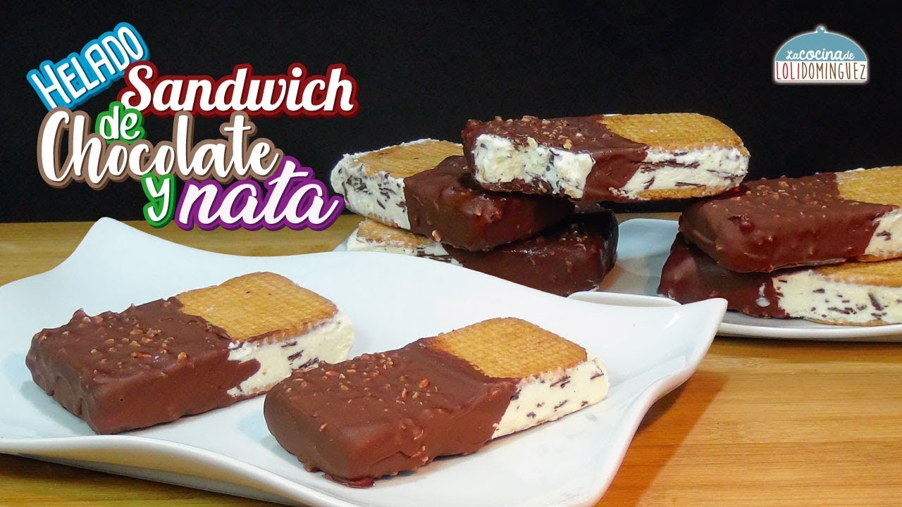 Receta Maxibon casero, un riquísimo sándwich helado preparado paso a paso. Loli Domínguez