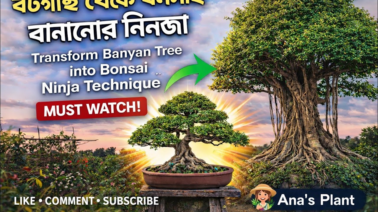 বট গাছের পরিচর্যা করা দেখুন 👁️‍🗨️💥