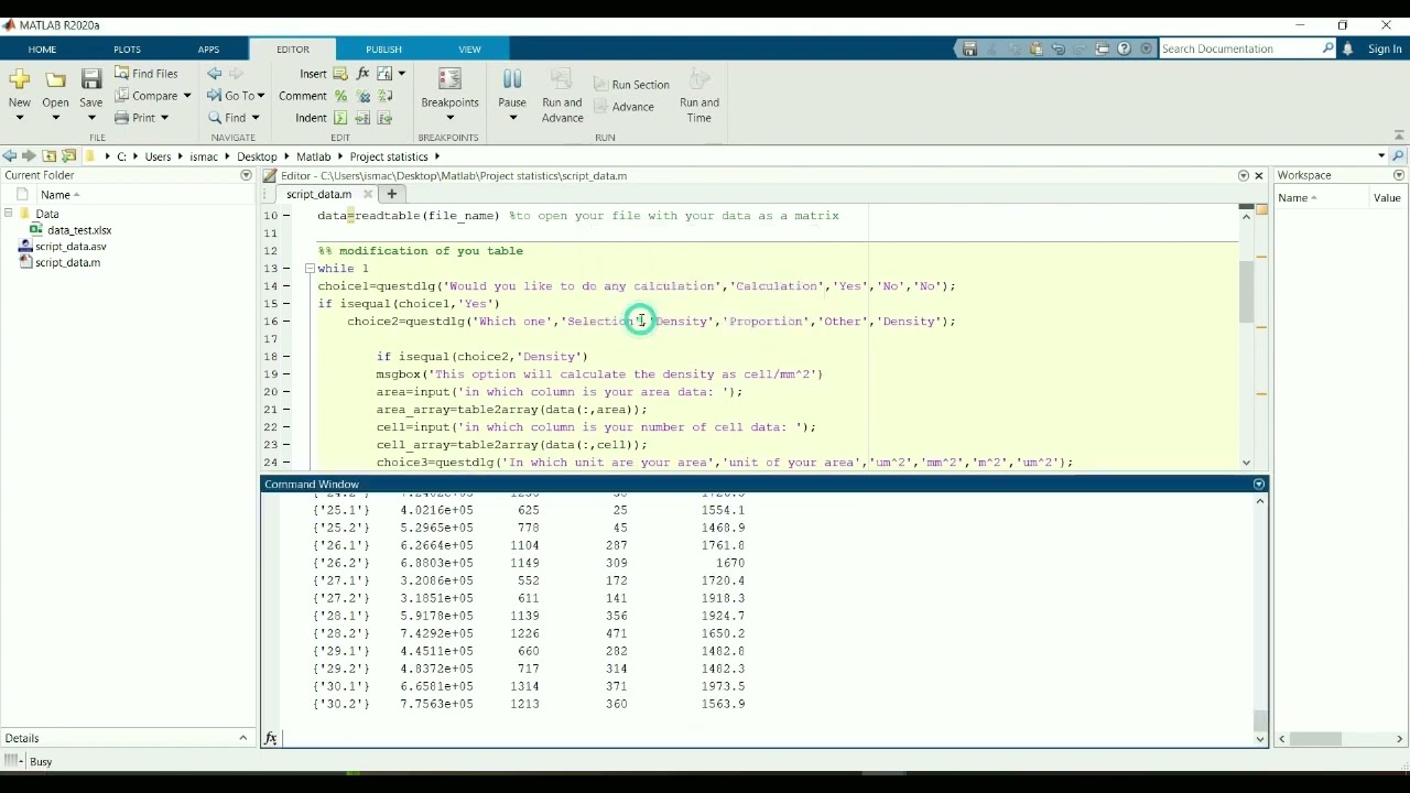 15. MATLAB: Key statistics