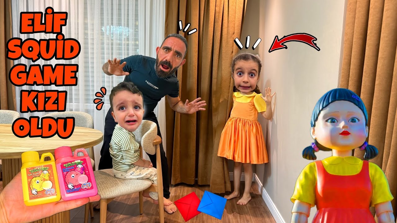 ELİF SQUİD GAME KIZI OLDU!!EVDE TUHAF OLAYLAR!!POYRAZ ELİF!!