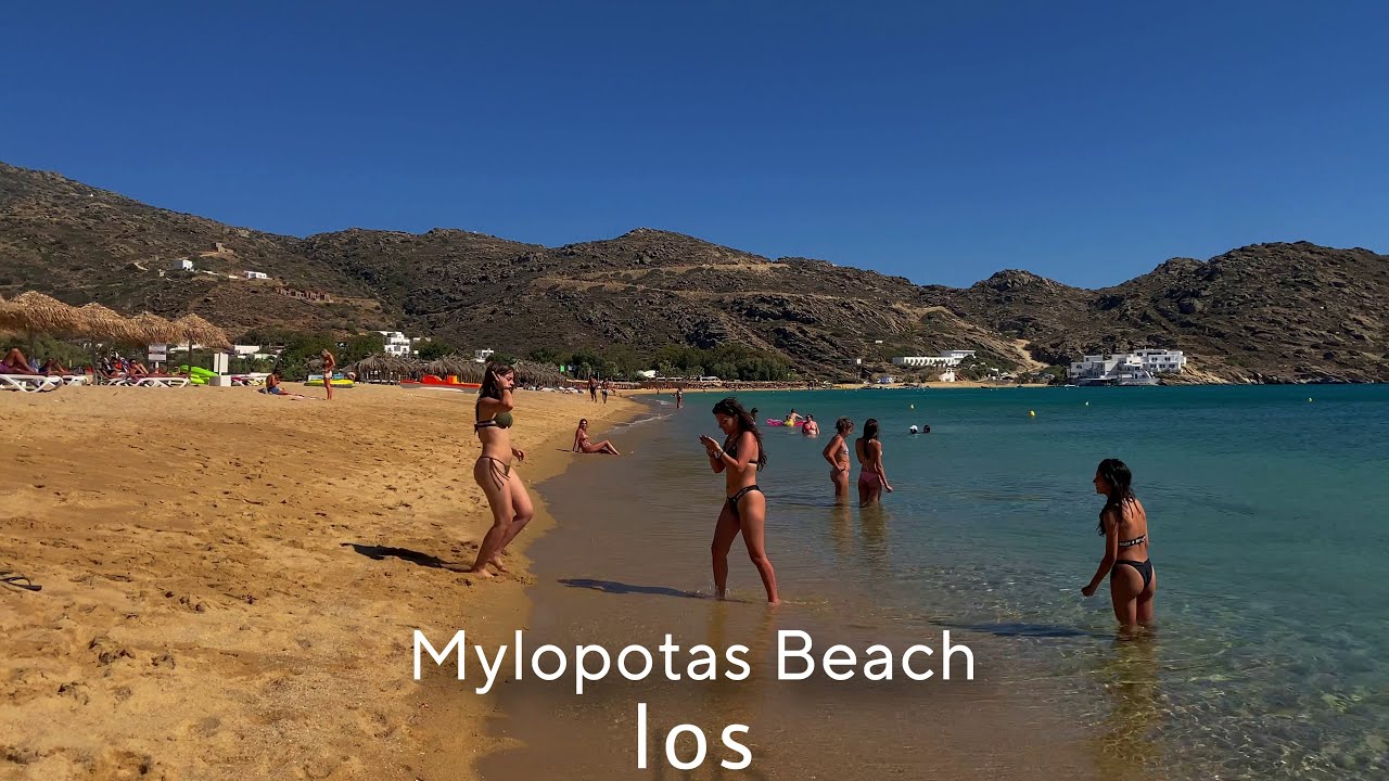 Mylopotas Beach Ios Island, Greece Walking Tour
