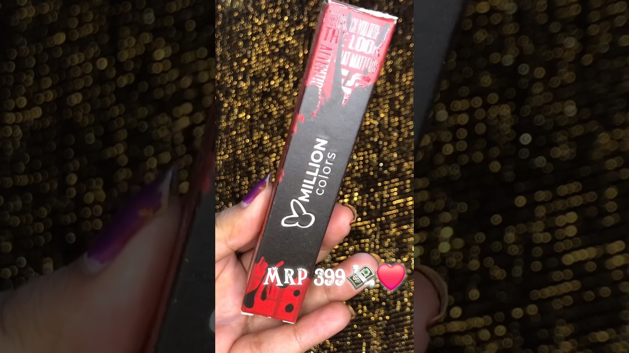 Million Colors Lipstick &ndash; Lagos14|Crushed matte Liquid lipstick 💄  #ashortaday #shortsfeed #smytten