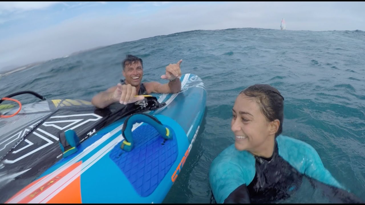 POINT7 TEAM 'Smile and Fly' Lanzarote Windsurf action Lena Erdil