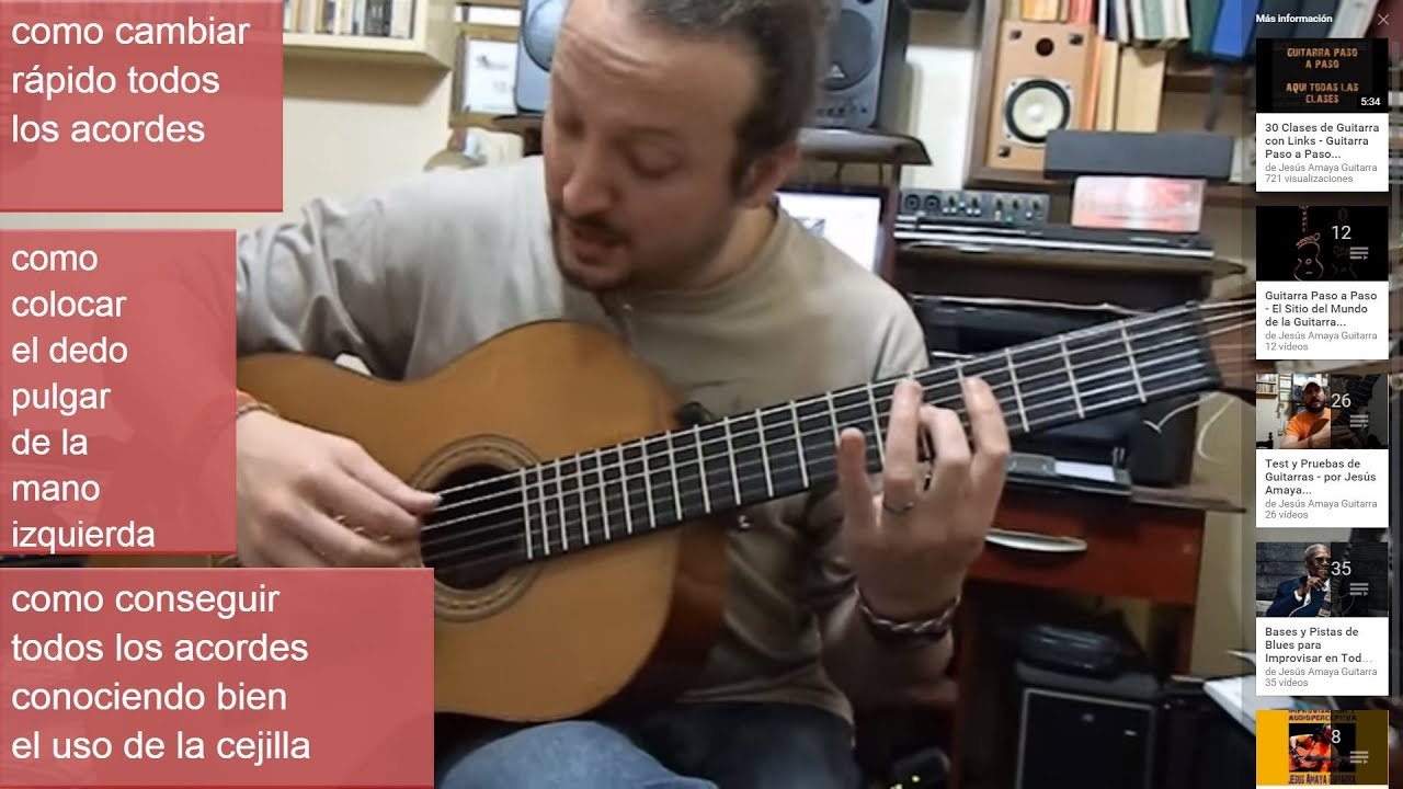 Tocar Cejilla en la Guitarra (tutorial) Jes&uacute;s Amaya...
