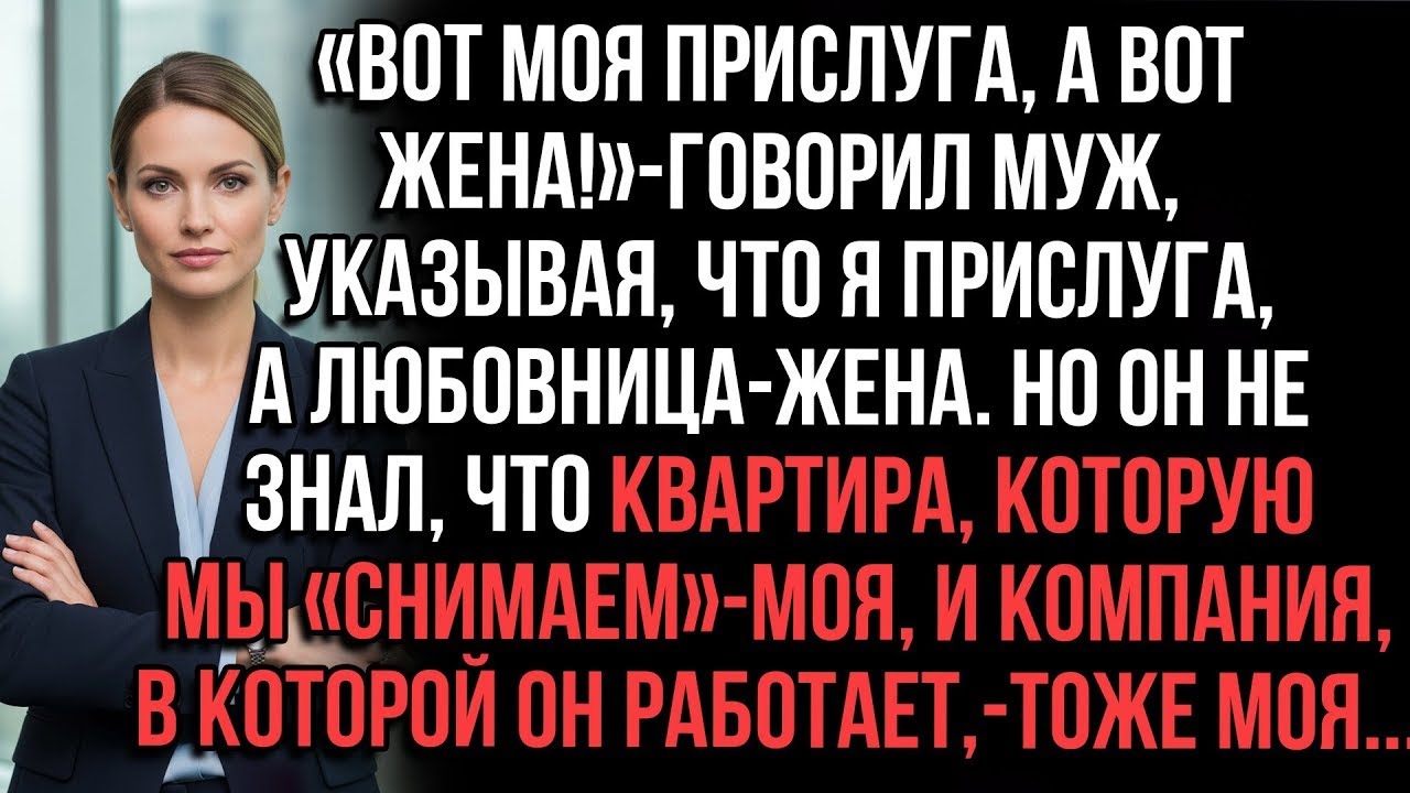 «Прислуга и жена!» — хвастался муж. Но квартира и фирма — мои!