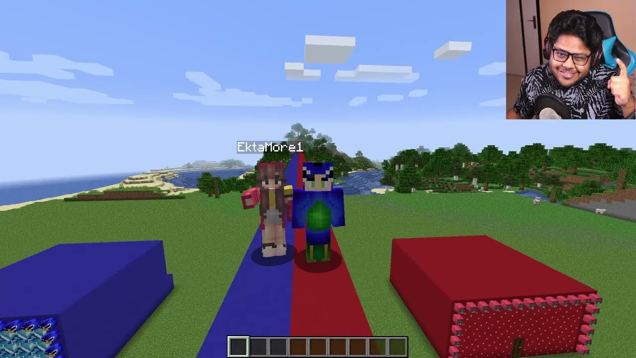 Ayush vs Ekta Underground BASE Survival CHALLENGE At 3 AM in Minecraft 😱
