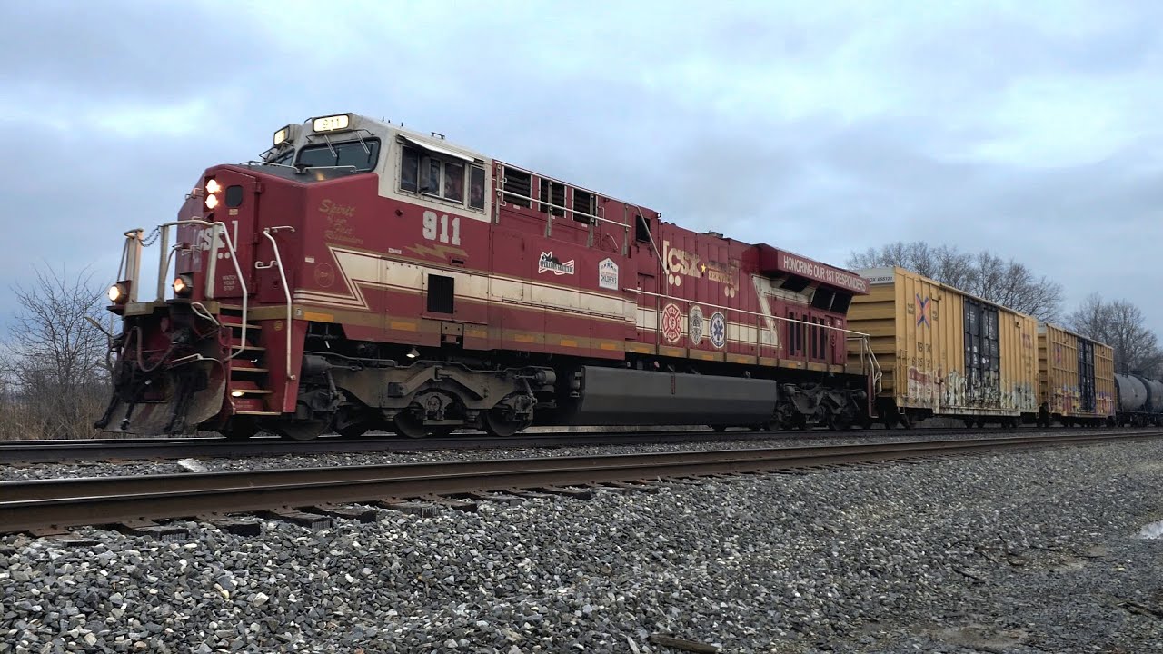 CSX 911 (Spirit of First Responders) Leads Solo on Manimodal North | Ridgeway, OH - 2/21/26