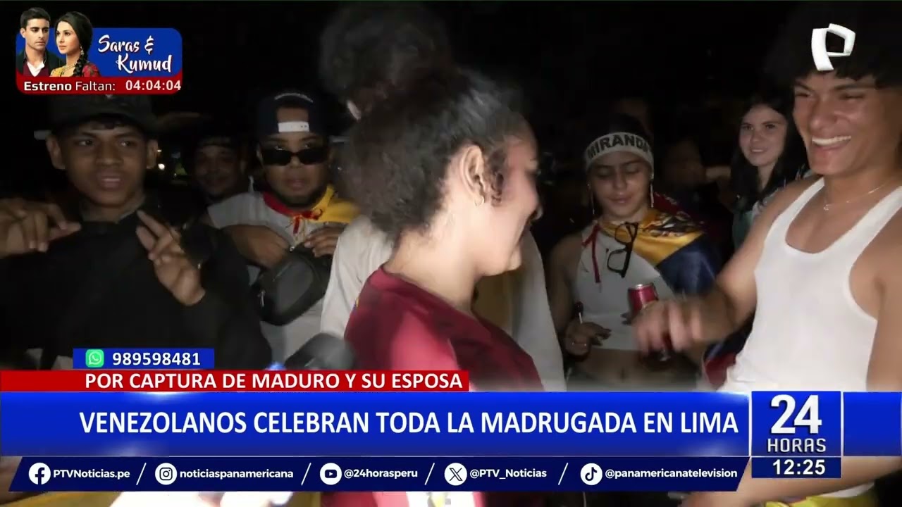 Venezolanos celebraron toda la madrugada en Lima tras captura de Maduro