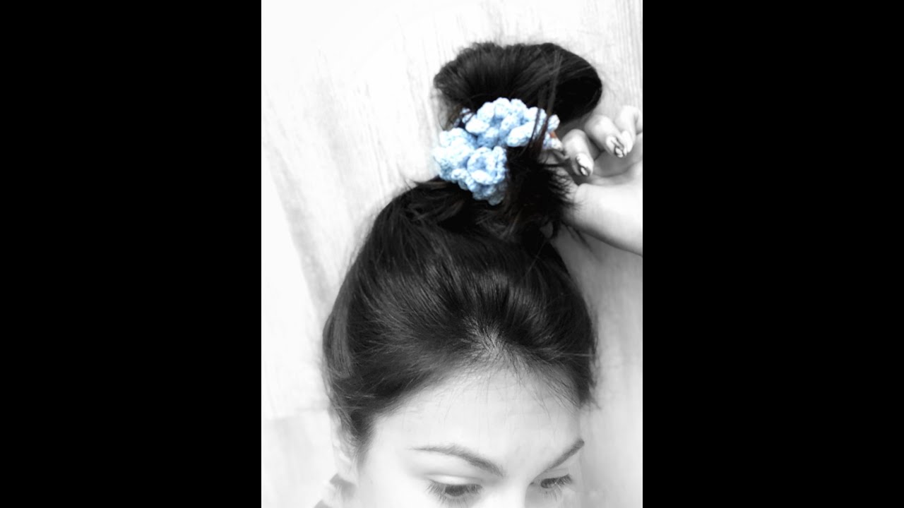 Урок за начинаещи на една кука.Плетене на ластик Скрънчи в два варианта.How to crochet scrunchies