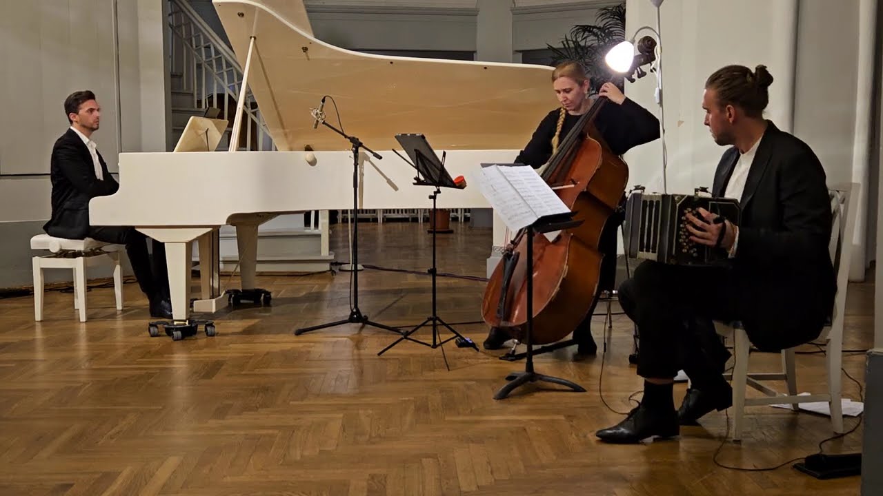 Part 4 Tango Tallinn Trio public city concert before performing at the milonga Tartu Estonia 2025