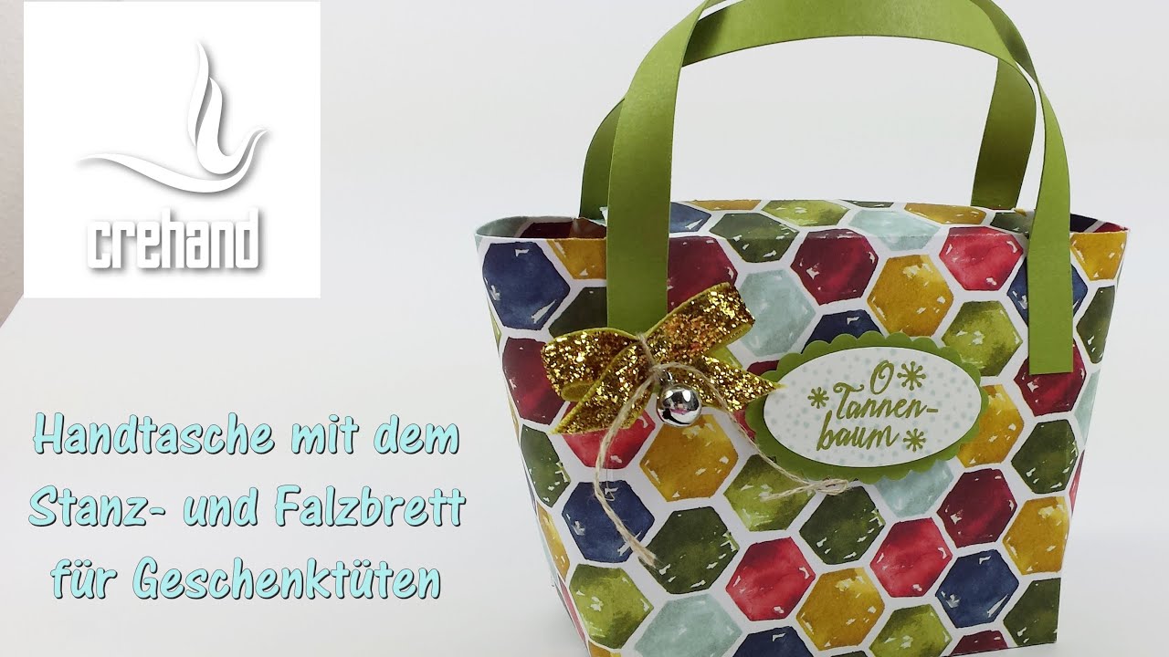 Weihnachtliche Handtasche mit dem PunchBoard Gift Bag von Stampin' Up!