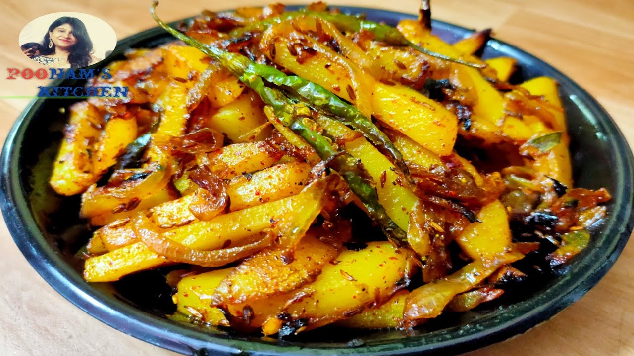 एक बार आलू की सूखी सब्जी इस तरह से जरूर बनायें दो की जगह चार रोटी खायेंगे -aloo ki sabzi-aloo bhujia